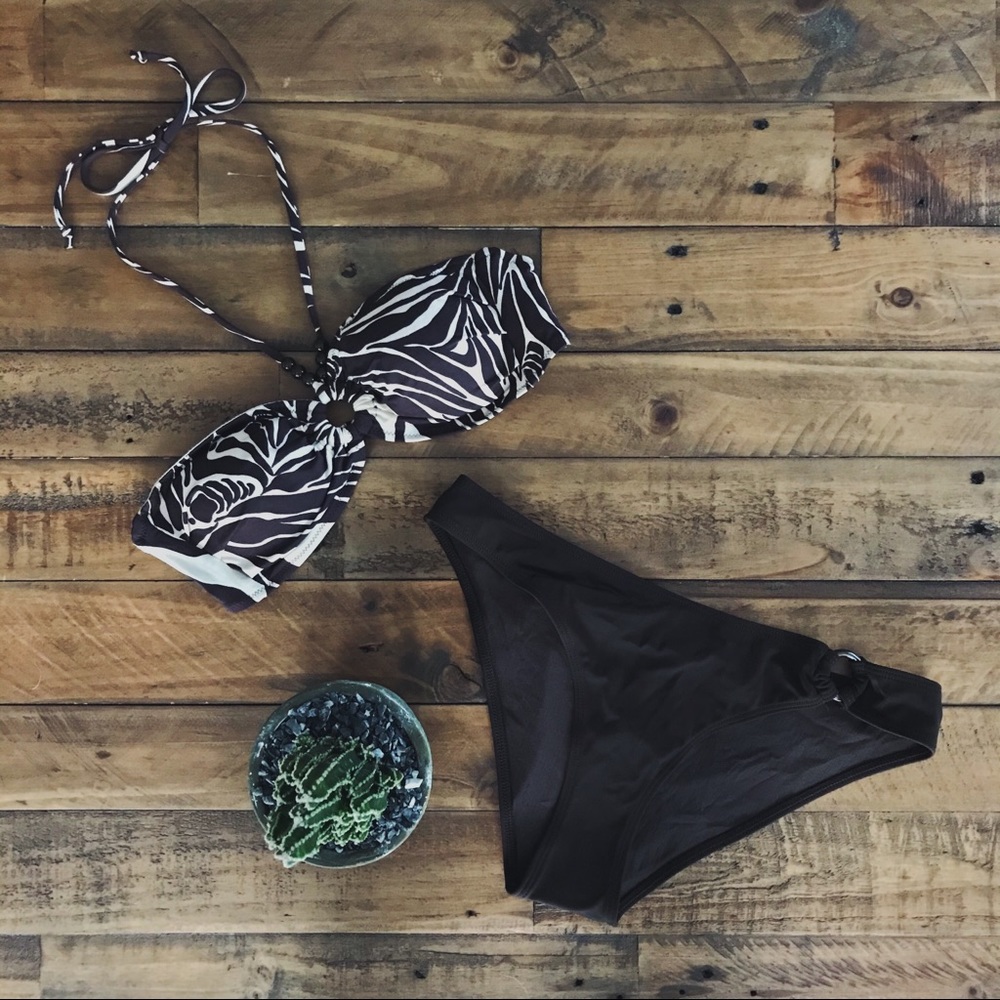 NWOT Y2K H&M Zebra Print Bikini | Size 6